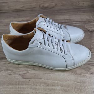 SUITSUPPLY  White Sneakers Casual Calf Leather Low-Top Shoes Size US 12 FW152126